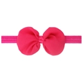 Chiffon bow headband for newborn babies in magenta rose soft elastic fabric - Rose Red
