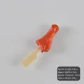 Realistische PVC gegrilde kippenvleugel sleutelhanger, maten 6,5x2,2cm en gewicht 4,8g - Kleine kippenpoot spies / Model (Geen sleutelhanger)