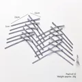 Set of 12 grey velvet DIY Christmas bows for tree decoration, 15cm x 11cm size - 1cm Grey / 12 Pack