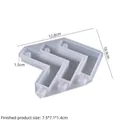 Translucent silicone resin mold for DIY craft projects with specific dimensions marked - Base-Large / Semi-transparent White