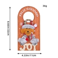 Weihnachtstürhänger mit Plüschbär, JOY-Buchstaben und Feliz Navidad Holzschild - Bär