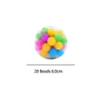 Detail of 6.0cm stress ball filled with 20 colorful beads for sensory pressure relief - 20 Beads Macaron Rainbow Ball