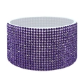 Protective purple rhinestone silicone sleeve for water bottles with a sparkling finish - Charoite Color Rhinestone/Transparent Luminous Blue Sleeve