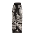 Bohemian high-waisted wrap skirt with black and white tribal geometric patterns - One Size / Black & White Print Beach Wrap Skirt