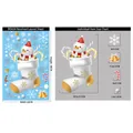 Christmas snowman in stocking static window sticker with gold snowflakes and candy cane stickers - BQ434 Christmas Stocking
