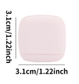 Mini square makeup powder puff in light pink with size dimensions 3.1cm for detail - Square Finger Powder Puff Pink