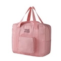 Rosa faltbare Reisetasche mit großem Fassungsvermögen und TRAVEL-Aufdruck - Klein / Rosa