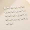 26-teiliges Set aus polierten Edelstahl-Alphabet-Perlen für DIY-Schmuckhalsketten - Buchstabe A / Stahlfarbe
