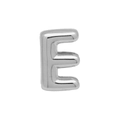 Polished silver 3D bubble letter E pendant for DIY charm bracelets and necklaces - Silver/Letter E