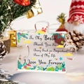 Acrylic puzzle-shaped commemorative plaque for besties with colorful floral patterns - Bestie Tropical Style (Q95)