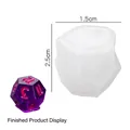 Moule en silicone pour dés multifacettes avec échantillon en résine rouge de 2,5 cm - Dés n° 7