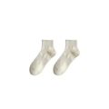 Calze sportive bianco crema con polsini a coste e supporto plantare per uomo e donna - Taglia unica / Bianco Latte