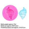 Stampo in silicone rosa per decorazioni torte in fondant conchiglia, 6x6x1,5 cm - 2#A388 / Rosa