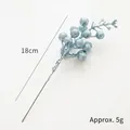 18cm künstlicher hellblauer Glitzer-Beerenzweig für Weihnachts-DIY-Deko, Gewicht 5g - Hellblau