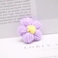 Handmade crochet milk cotton flower accessory in purple and yellow for DIY projects - Light Purple