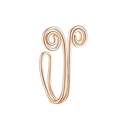 Fake nose ring in rose gold stainless steel featuring a unique double spiral U-shape design - Style 9 Rose Gold