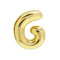 18k gold plated bubble letter G charm accessory with a glossy polished finish - Gold Letter-G