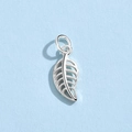 925 sterling silver hollow leaf pendant charm for DIY jewelry bracelets and necklaces - Leaf Charm