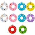 Set of 10 colorful resin mini lifebuoy pendants for DIY jewelry and bag keychain making - 10Pcs Mixed Resin Large Swim Ring Set