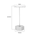 Silver metal T-bar earring display stand with hexagonal base and 11.5cm height - Hexagon Base / 6*11.5cm / Silver