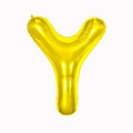 Golden letter Y shaped foil balloon for birthday party and wedding decorations - 16-inch Gold Slim Letter Aluminum Foil Balloon (y)