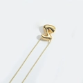 Chic gold-finished balloon style letter S pendant on a minimalist necklace chain - Letter Z
