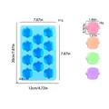 Blue 11-cavity sheep silicone mold for chocolate and resin DIY with size measurements - 11-Cavity Sheep (D5116-3C) / 20x12x2.1cm / Blue