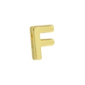 Classic 18k gold plated letter F alphabet pendant with a smooth polished finish - Letter F