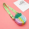 Colorful pineapple-shaped pop-it fidget shoulder bag with adjustable cartoon strap - Rainbow Pineapple Bag