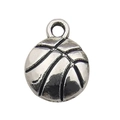 Antique silver basketball alloy charm for DIY necklace and bracelet jewelry making - Mini Basketball