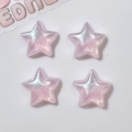 DIY phone case charms featuring pink purple iridescent aurora mini five-pointed stars - Mini Pink