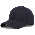 Winter-Baseballkappe für Herren mit warmen Ohrenklappen und Sports-Berg-Stickerei - Verstellbar / Marineblau