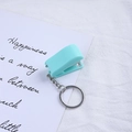 Lichtblauwe mini-nietmachine sleutelhanger met metalen ring, draagbaar schoolgerei - Muntgroen