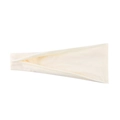 Minimalist cream white elastic yoga headband in soft knit fabric for sports - Pearl White