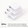 White minimalist PE suspension drawer gift boxes for jewelry in three tiered sizes - 7*7*2cm / White Drawer Outer Box