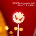 Traditional Chinese style lion dance clock cake topper decoration 3.1cm diameter - Soft Glue Double Sided Drum