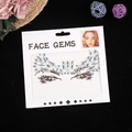 Strass visage argentés en forme de gouttes pour maquillage des yeux et du front - Blanc