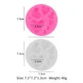 Roze en witte hartvormige siliconen mal met 7 holtes voor DIY bakken en hobby - Hart / Roze