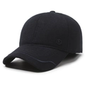 Berretto da baseball invernale blu scuro per uomo con protezione per le orecchie - Regolabile / Blu navy