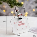 Decorazione natalizia pupazzo di neve da appendere con scritta Merry Christmas e cappello - Pupazzo di neve
