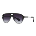 Lunettes de soleil pilote rétro avec monture dégradée grise et détails dorés - Dégradé Noir Gris (C4)