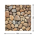 Pebble stone texture 3D self-adhesive wall tile sticker in natural earth tones 30x30cm - 521-Pebble Texture