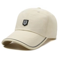 Casquette de baseball légère beige à séchage rapide avec logo R pour le sport - Réglable / Kaki