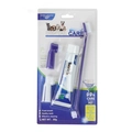 Pet dental care kit including purple mint toothpaste, long brush and silicone finger brushes - 93314: Beef Flavor 95g Toothpaste Set