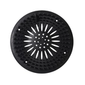 Filtro copriscarico rotondo in silicone nero per lavandino bagno cattura capelli - Nero Tondo Potenziato