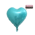 Tiffany Blue 18-inch heart-shaped foil balloon with glossy metallic finish for party decor - 18-inch Heart Tiffany Blue