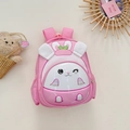 Pink cartoon girl backpack with cute 3D bunny ears for kindergarten kids - Pink (Rabbit)