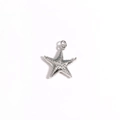 Pendentif étoile de mer argenté au fini métallique poli pour création de bijoux DIY - Étoile de Mer Lisse Argentée (Style 19)