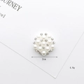 Ciondolo floreale con perle e strass, bottone decorativo da 2 cm per cover cellulari - D1788 Fiore di Perla Stile 11