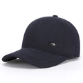 Berretto da baseball invernale da uomo blu navy con tessuto caldo e fibbia sportiva - Regolabile / Blu navy